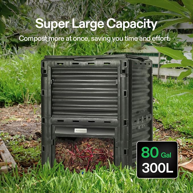 VIVOSUN Compost Bin 80Gallon, Outdoor Composter W/Large Capacity & Easy - Image 7