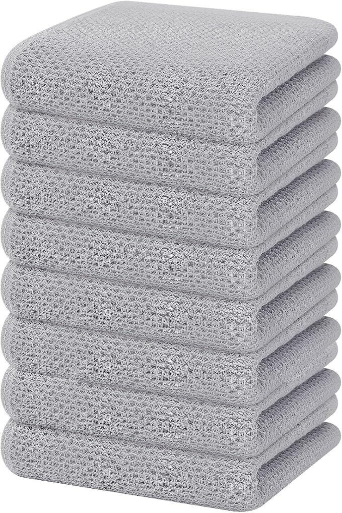 Homaxy 100% Cotton Waffle Weave Kitchen Dish Towels, Ultra Soft Absorbent Quick by Homaxy