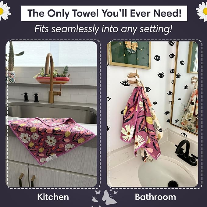 Microfiber Hand Towel & Washcloth Set of 2 - Image 3
