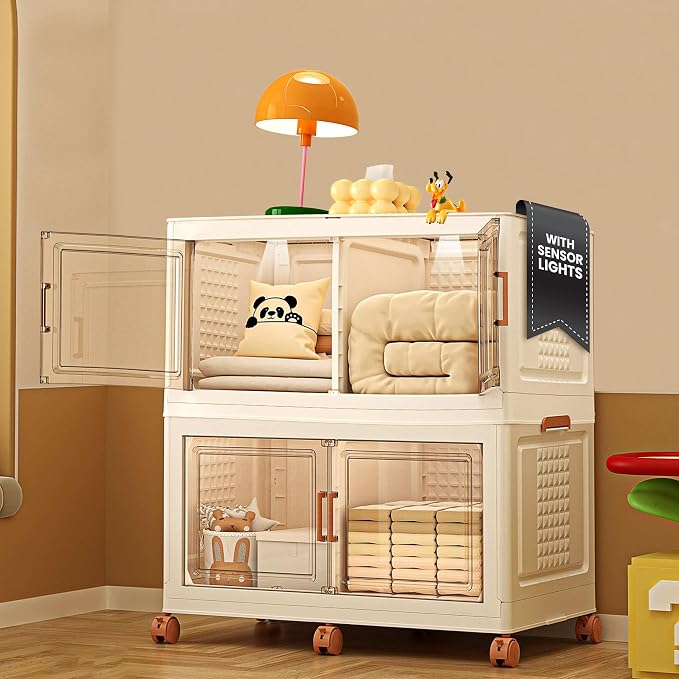 376QT/94Gal 2 Layers Stackable Storage Bins by FinchesCLUB