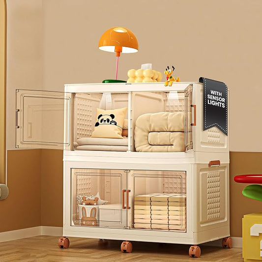 376QT/94Gal 2 Layers Stackable Storage Bins by FinchesCLUB