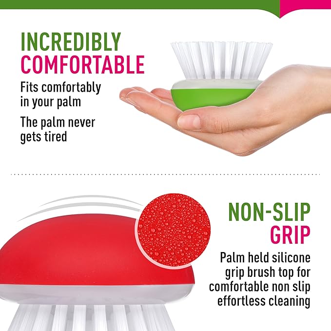 Vegetable Brush Scrubber for Food – 2Pcs Set Fruit and Veggie Brush – Silicone - Image 7