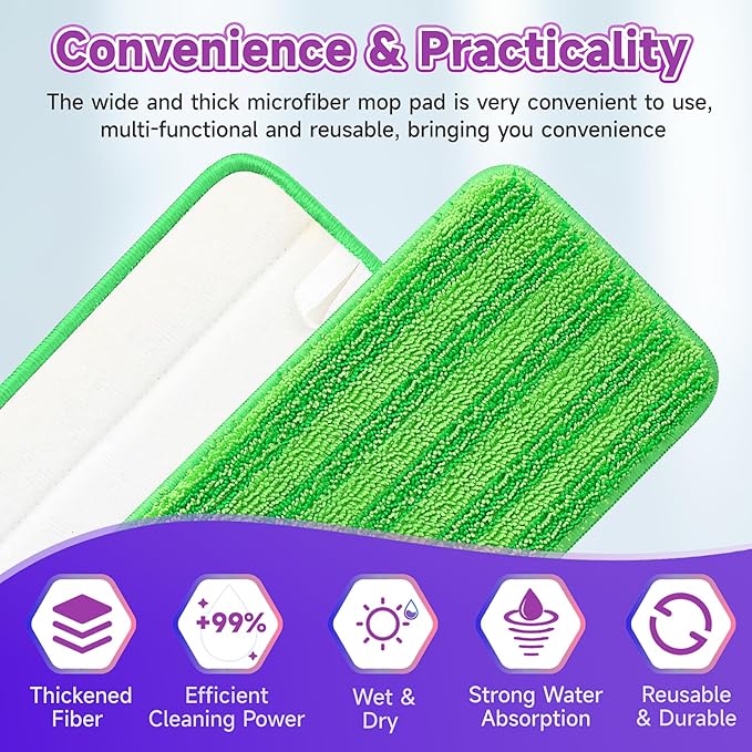 8 Pack Reusable Mop Pads Compatible - Image 3
