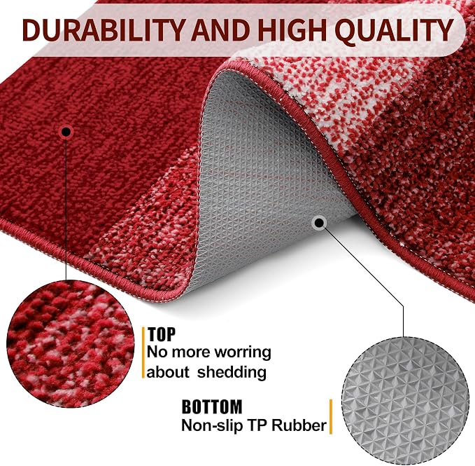 Kitinjoy Indoor Outdoor Door Mat, 48x30 Non-Slip Absorbent Dirt Trapper - Image 3