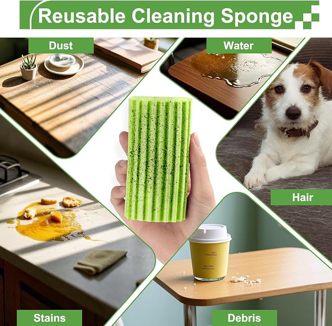 4-Pack Damp Clean Duster Sponge, Sponge Cleaning Brush, Duster - Image 4