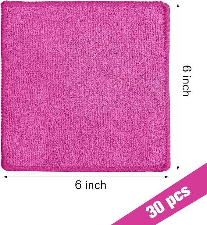 Tanlade Microfiber Cleaning Cloth 6"x6" Cleaning Rags Reasonable Kitchen Towels - Image 2
