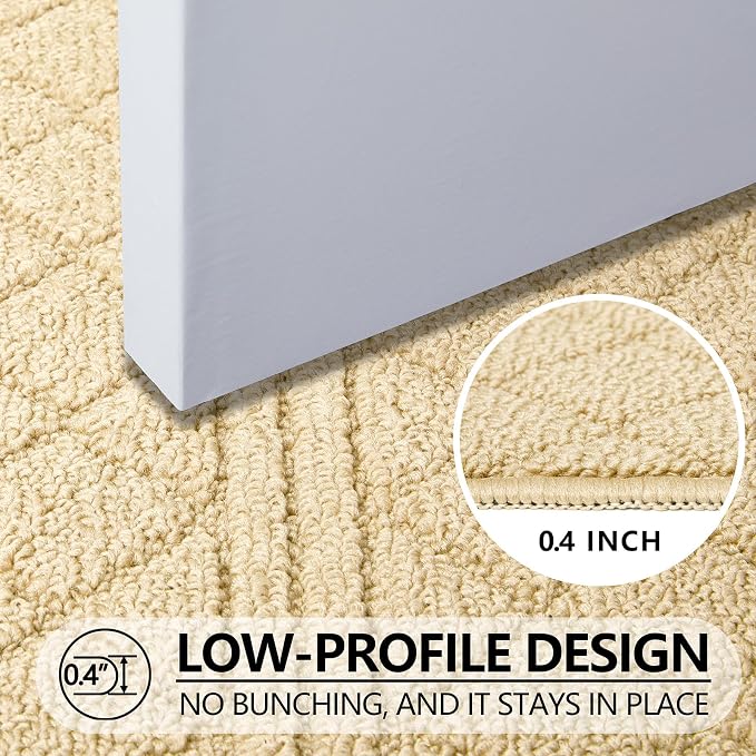 REFETONE Indoor Doormat, Front Back Door Mat 24"x36" Absorbent Rubber Backing - Image 4