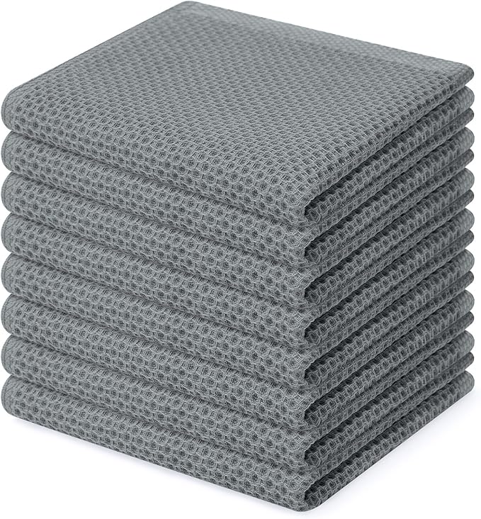 Homaxy 100% Cotton Waffle Weave Kitchen Dish Cloths, Ultra Soft Absorbent Quick by Homaxy