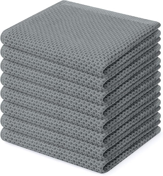 Homaxy 100% Cotton Waffle Weave Kitchen Dish Cloths, Ultra Soft Absorbent Quick by Homaxy