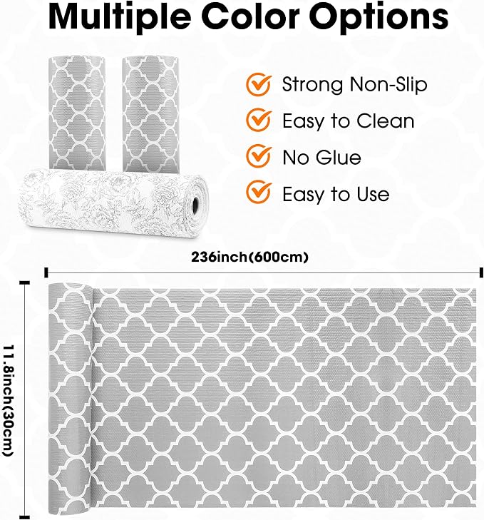 Drawer and Shelf Liner for Kitchen Cabinets Non-Adhesive, Non-Slip Cabinet - Image 9