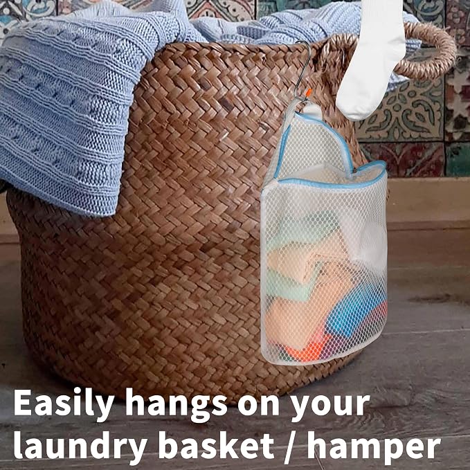 3Pcs Hanging Laundry Bags for Socks - Image 2