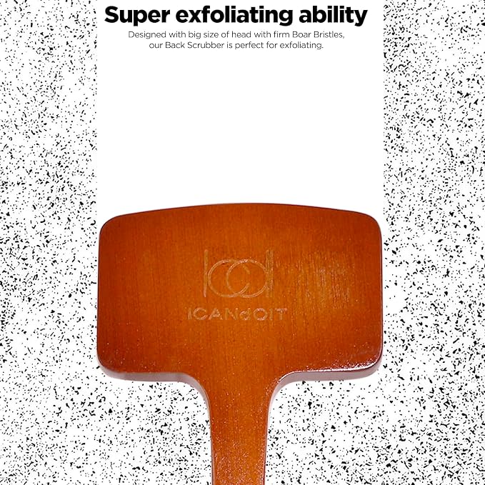 ICANdOIT Exfoliation Set-17.71 Inch Boar Bristles Back Scrubber Bath Brush - Image 7