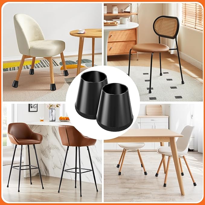 Chair Leg Floor Protectors Extra Small 16 Pcs, Silicone Chair Leg Protectors - Image 7