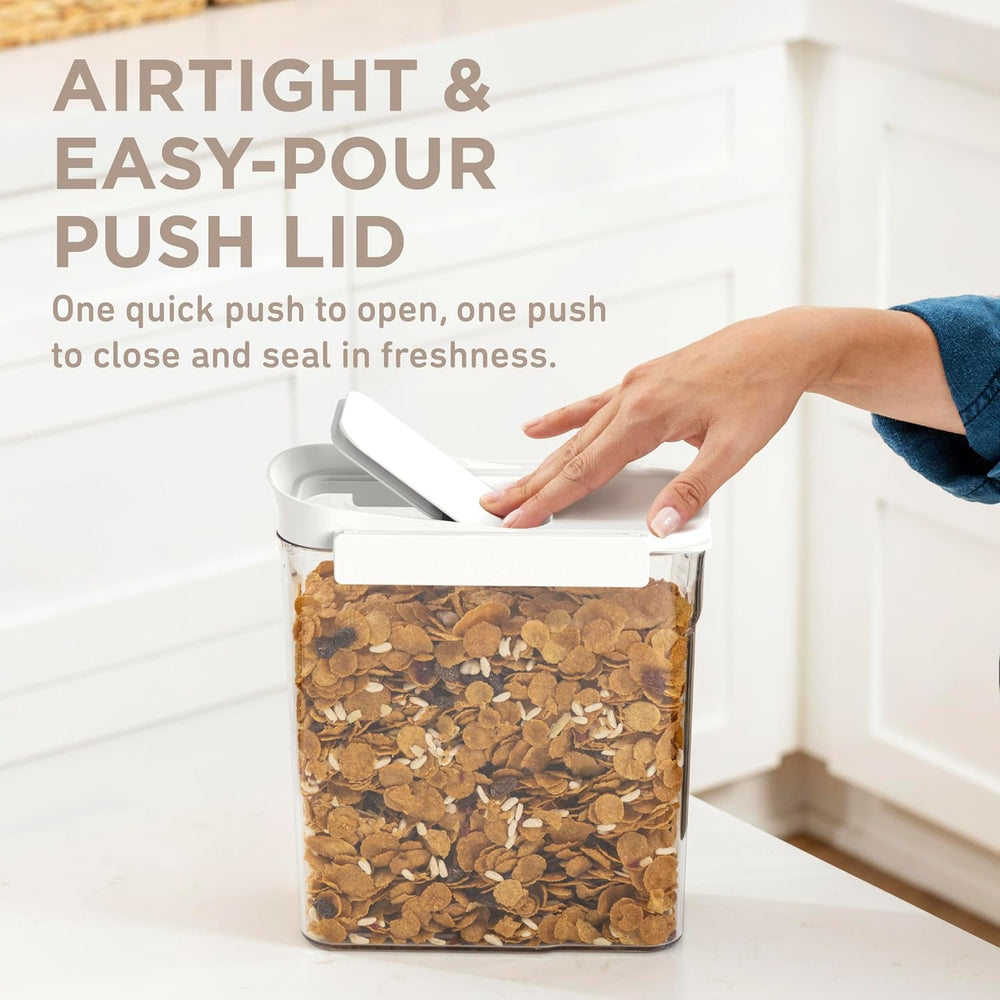 Bentgo Pantry - 6-Piece Airtight Cereal Containers, Easy Push & Pour Lid,...