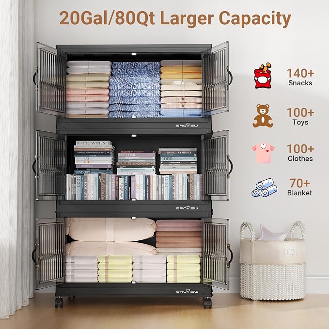 BROVIEW 240Qt Stackable Storage Bins - Image 4