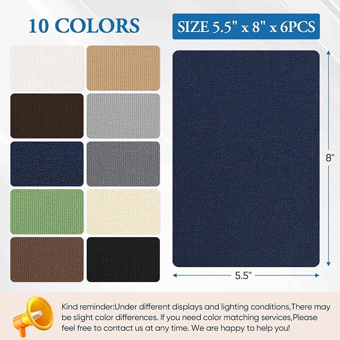 Canvas Patch 5.5 x 8 Inches 6Pcs Self-Adhesive Waterproof Canvas Patch Kit - Image 3
