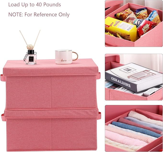 HOONEX Linen Foldable Storage Bins - Image 2