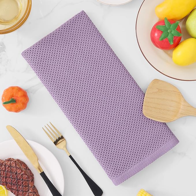 Homaxy 100% Cotton Waffle Weave Kitchen Dish Towels, Ultra Soft Absorbent Quick - Image 7