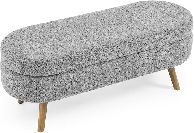 Furnimart 43.5" Queen Size Storage Ottoman Bench, Flip Top End of Bed Storage - Image 6