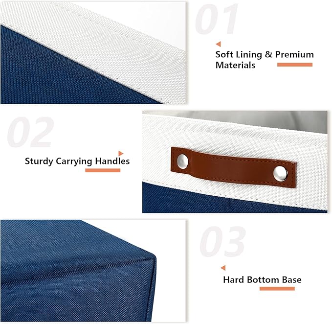 DULLEMELO Large Storage Baskets, Fabric Storage Bins - Image 7