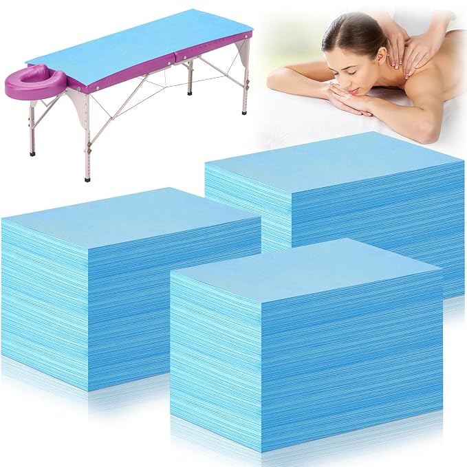 Tegeme 150 Pieces Disposable Massage Table Sheets 31" x 70" Waterproof Bed by Tegeme