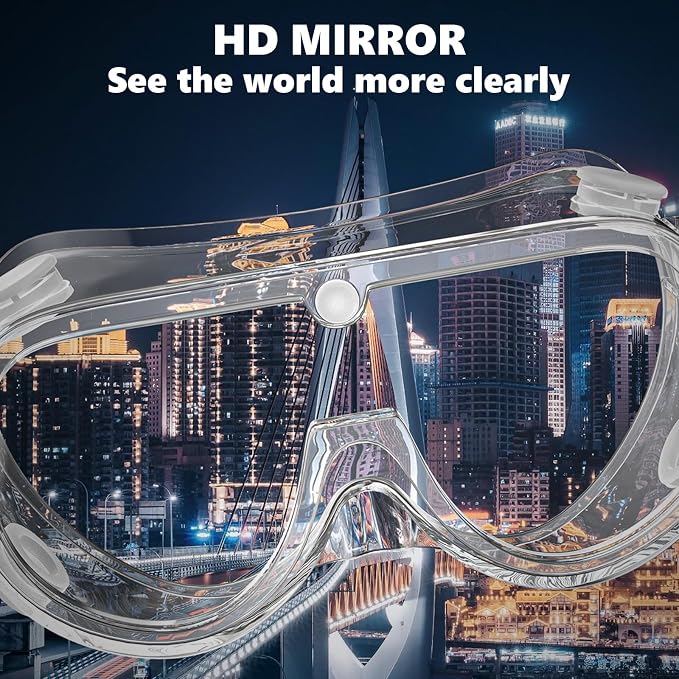 Super More Anti-Fog Protective Safety Goggles Clear Lens Wide-Vision Adjustable - Image 5