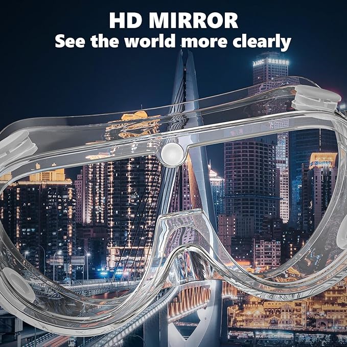 Super More 10PCS Anti-Fog Protective Safety Goggles Clear Lens Wide-Vision - Image 5