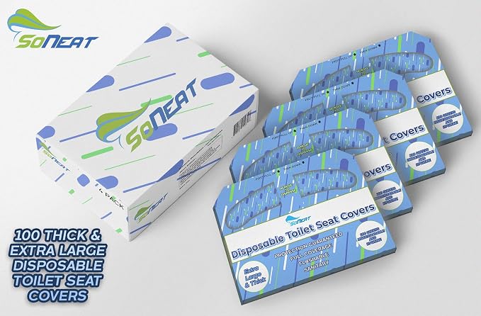 Disposable Toilet Seat Covers XL Half Fold Flushable – 400 Sheets - Image 7