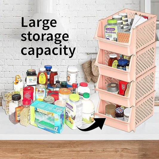 Skywin Stackable Storage Bins for Pantry, 12 Pack Stackable Bins For Organizing - Image 2