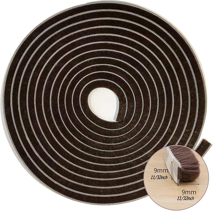 Weather Stripping Brush for Sliding Windows/Doors Frame Side, Pile Self by Zhilokdor