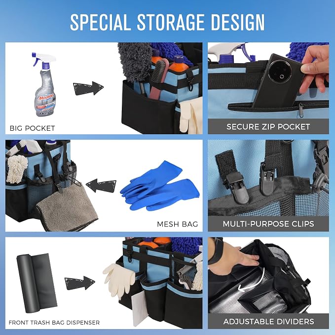 Wearable Cleaning Caddy, Cleaning Caddy Supplies Organizer - Image 2