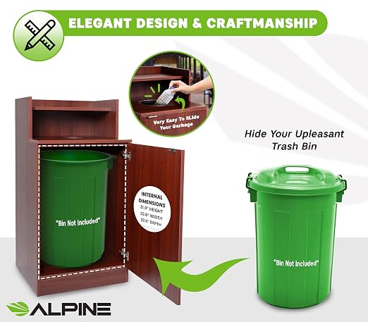 Alpine Restaurant Trash Bin Cabinet - Image 4