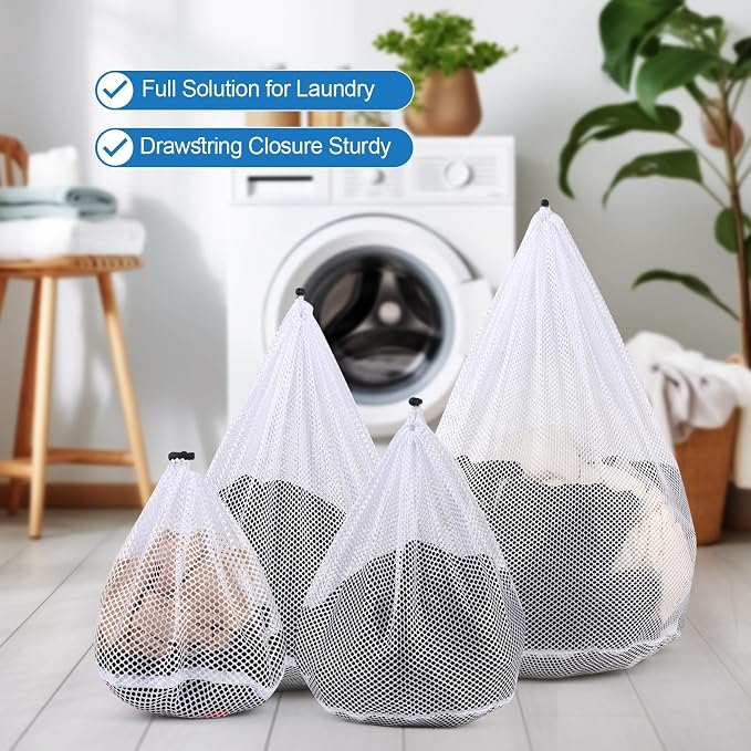 4Pcs Mesh Laundry Bags Washing Machine Mesh Wash Bags - Image 3