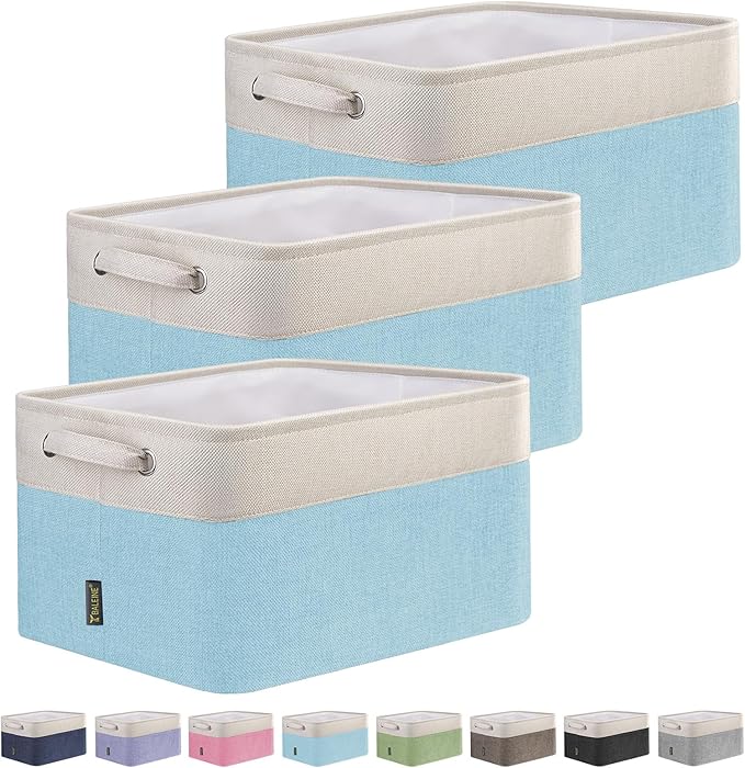 BALEINE 3 Pack Fabric Storage Bins by BALEINE