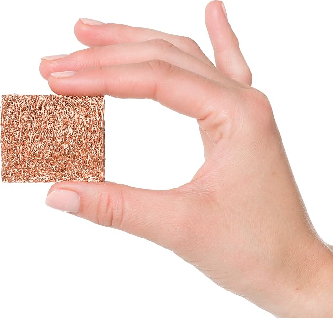 Redecker Copper Thread Mini Scrubber, 2 x 1-5/8 inches, Non-Abrasive Scouring - Image 6