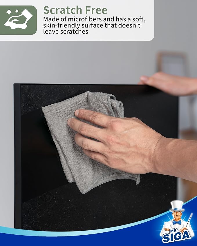 MR.SIGA Microfiber Cleaning Cloth, All-Purpose Microfiber Towels, Streak Free - Image 4