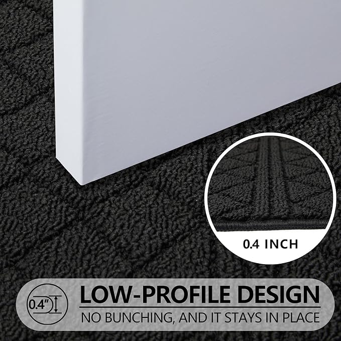 REFETONE Indoor Doormat, Front Back Door Mat 32"x40" Absorbent Rubber Backing - Image 3