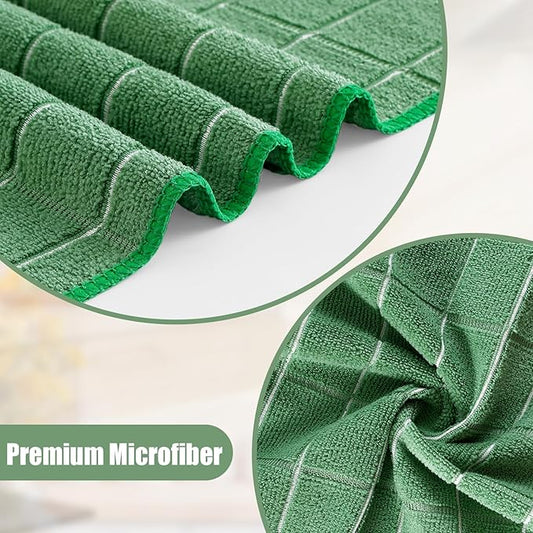 Homaxy Microfiber Kitchen Towels and Dishcloths Set, 12 Pack Soft and Absorbent - Image 2