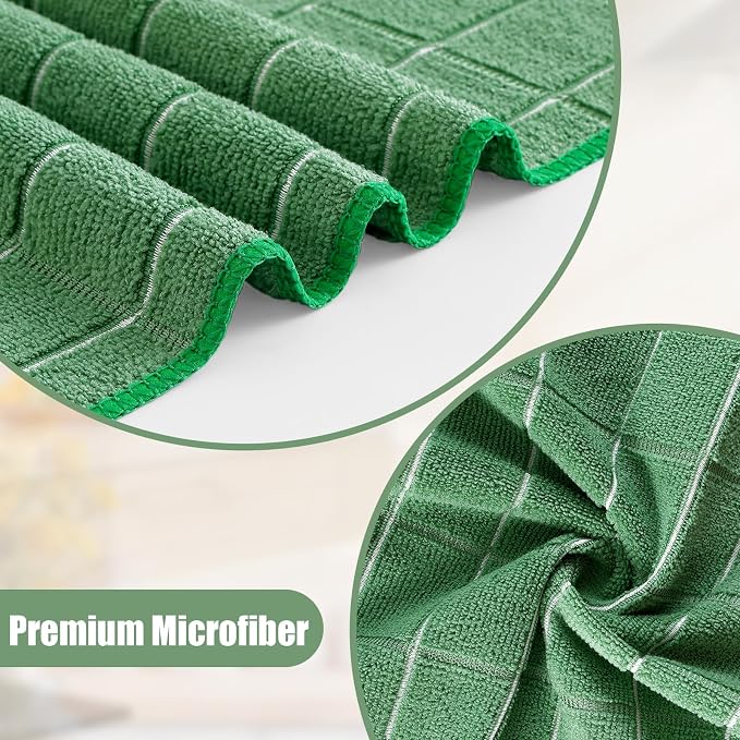 Homaxy Microfiber Kitchen Towels and Dishcloths Set, 16 Pack Soft and Absorbent - Image 2