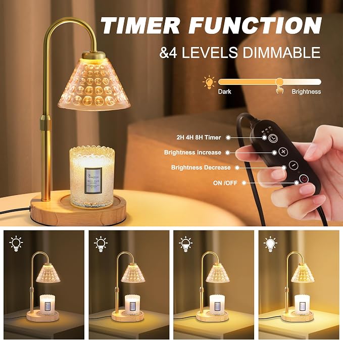 Candle Warmer Lamp with Timer Dimmable, Birthday Gifts - Image 3