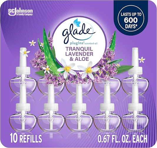 Glade PlugIns Refills Air Freshener, Tranquil Lavender & Aloe, Scented and by Glade