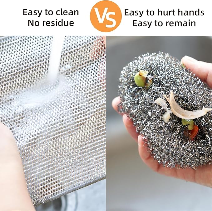 Multipurpose Wire Miracle Cleaning Cloths, Magnifying Wire Dishwashing Rags - Image 5