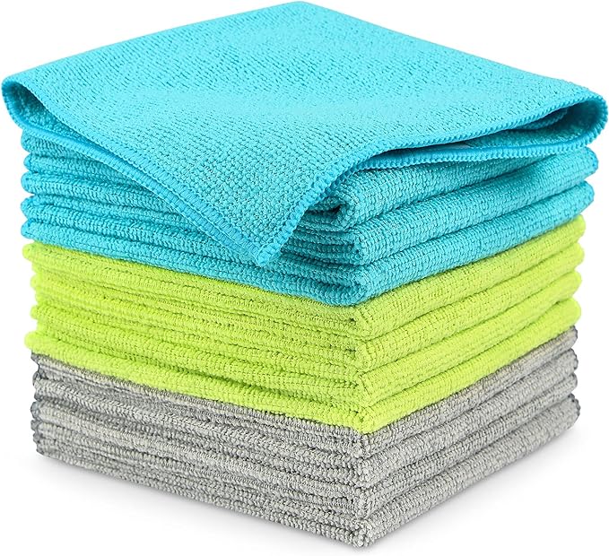AIDEA Microfiber Cleaning Cloth-12PK, Soft Microfiber Towels by AIDEAHOME