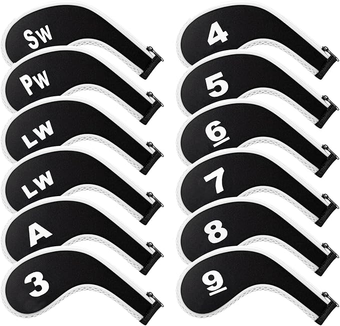 Golf 12pcs Thick Synthetic Golf Iron Head Covers Set Headcover Fit All Brands by Unknown