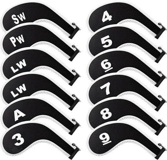 Golf 12pcs Thick Synthetic Golf Iron Head Covers Set Headcover Fit All Brands by Unknown