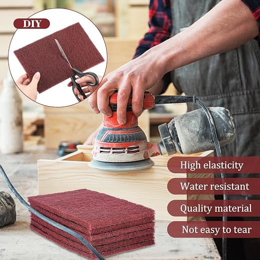 50 Pcs 7447 Fine General Purpose Scuff Pads 6 X 9 Inch Abrasive Hand Sanding - Image 2