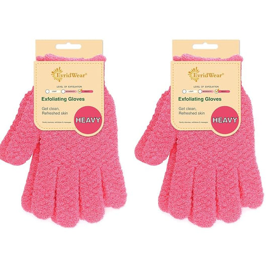 Evridwear Exfoliating Gloves for Shower, 100% Nylon Thick Soft Medium Heavy by Evridwear