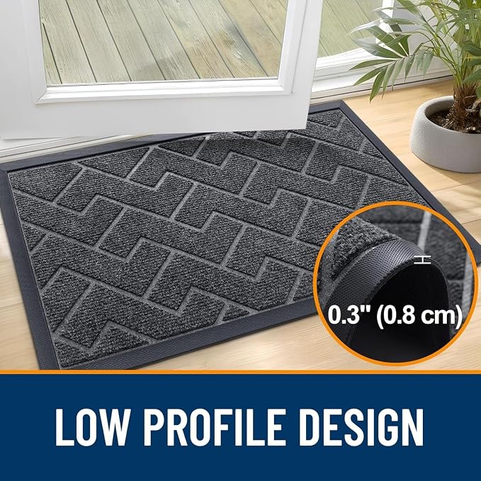 OLANLY Front Door Mat Indoor Outdoor Entrance, Waterproof All-Season, - Image 4