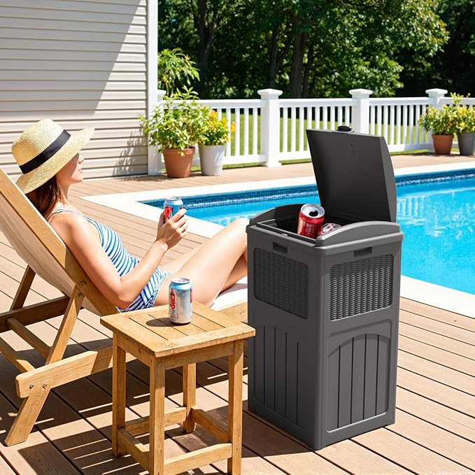 Greesum 33 Gallon Outdoor Trash Can - Image 4