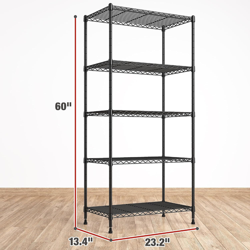 REIBII 60" H Wire Shelving, 1000LBS Heavy Duty & Adjustable, for Kit...